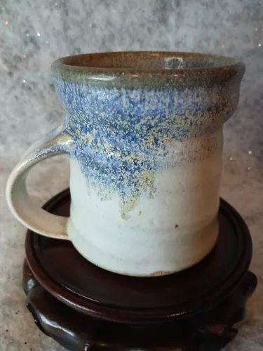 Vintage McCoy Pottery Coffee Mug Handpainted 6" Signed