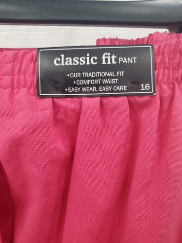 Alfred Dunner Size 16 Fushia Elastic Waist Pull On Ankle Pants With Pockets - Picture 3 of 13