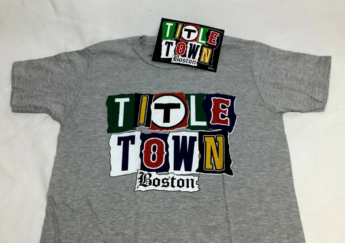 Boston Sports Teams Celtics Patriots Red Sox Bruins Black T-shirt Size L