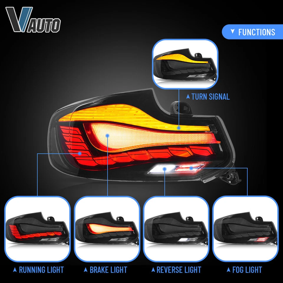 Luces traseras secuenciales lente de humo OLED Fit BMW F22 F23 F87 M2 SERIE 2 2014-2019 Foto 2 de 4
