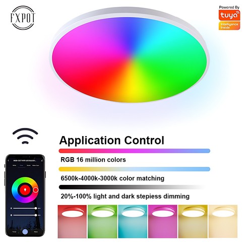 30W Smart Ceiling Light LED Downlights APP WIFI Bluetooth Dimmable Oyster Light - Picture 19 of 24