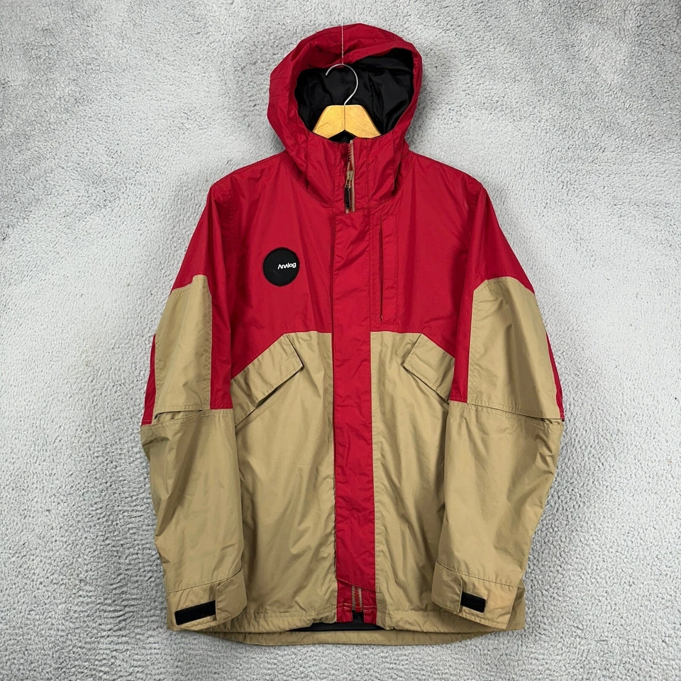 Chaqueta Torrent Analog AG Para Hombres Pequeña Roja Marrón Bloques de Color Nieve Esquí Con Capucha Cremallera Foto 3 de 4