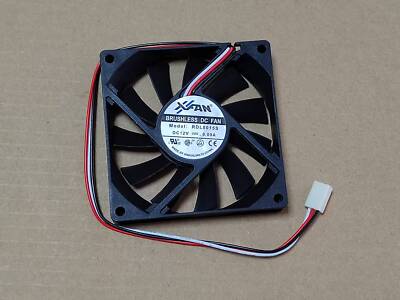 For XFAN  RDL8015S DC12V 0.09A 3-wire 80 * 15MM silent cooling fan
