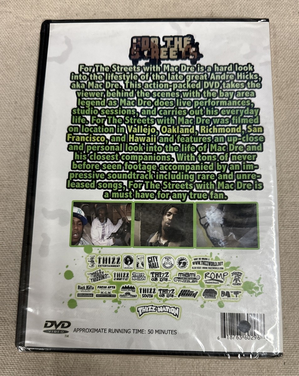 MAC DRE “FOR THE STREETS” DVD 2009 THIZZ NATION HYPHY HIP HOP RAP