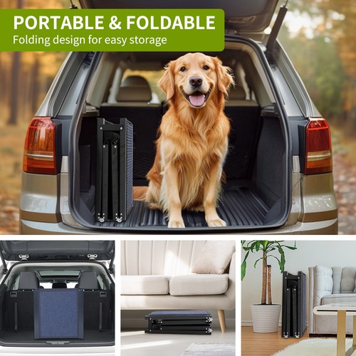 Foldable&Portable Pet Ramp Anti-Slip Mat Dog Stairs for Large Dogs Sturdy Safe - Picture 5 of 11