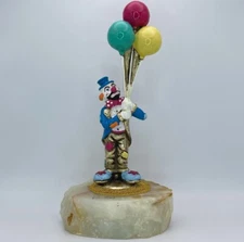 Vintage 1989 Creative Concepts 24K Gold Plated 8.5” Clown Sculpture Ronald A Lee