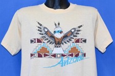 vintage 80s ARIZONA NATIVE AMERICAN SOUTHWESTERN PATTERN EAGLE BEIGE t-shirt M