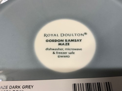 Gordon Ramsay Maze Pasta Bowls. Set Of 2. Choose Gray, Blue White. 9 Inch. New. - Picture 16 of 52