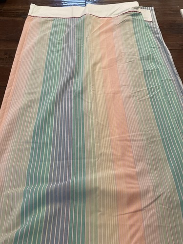 Wamsutta Supercale Plus King Sheet Set Rainbow Striped Vintage Flat Fitted Cases - Picture 8 of 11