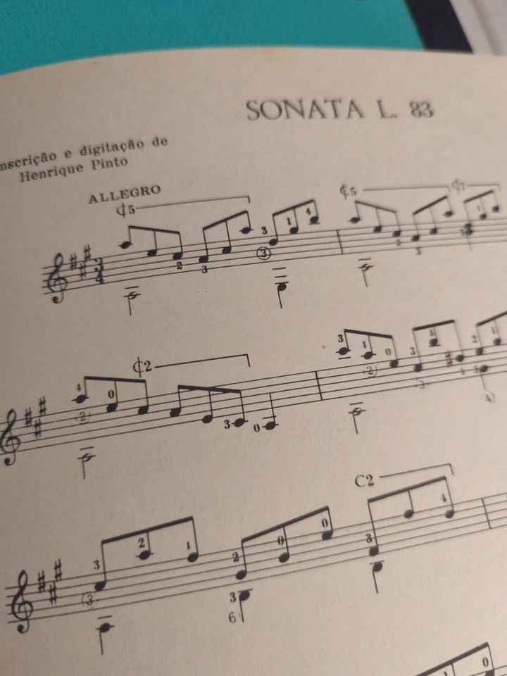 Scarlatti 3 Sonatas For The Classical Guitar Rare Vintage Sheet Music - Image 4 of 4