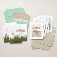 NEW Stampin' Up FOR THE GUYS Masculine Card Kit with stamps, ink and block