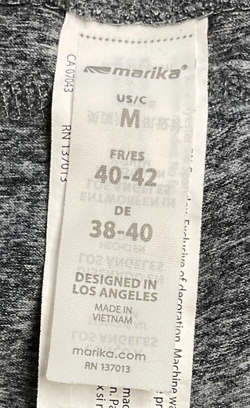 Pantalones de yoga de compresión Marika para mujer gris medio.    7115 Foto 3 de 3