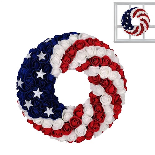 Independence Day Wreath Decorative Hanging Large 4th of July Door Wreath