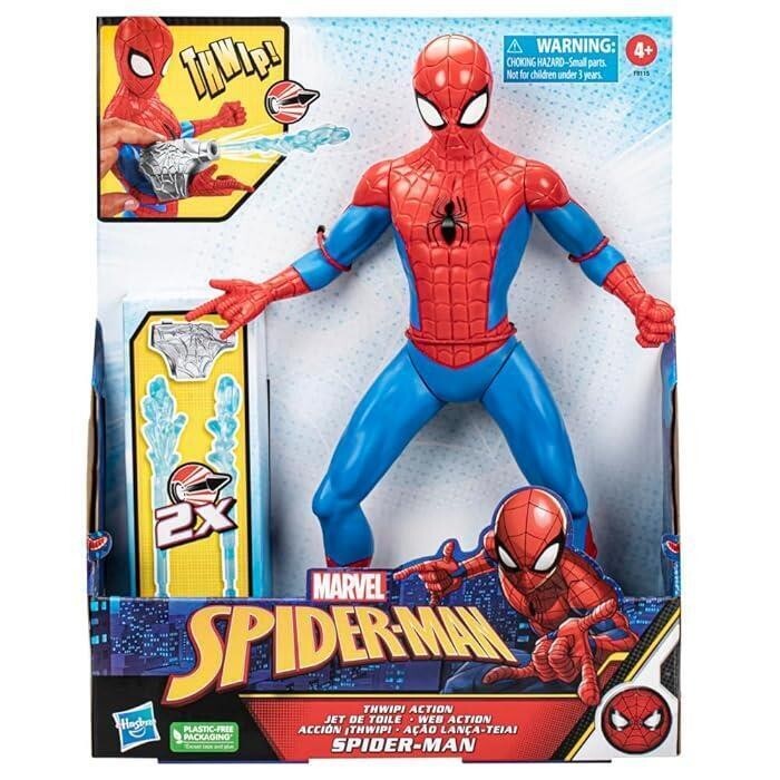 Spider-Man Figura de Acción Thwip Con Web Lanzador -33cm Marvel Superhéroe