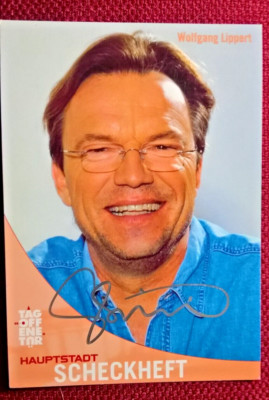 Original-Autogramm von Wolfgang Lippert, Farbbild-Karte, Postkartengröße