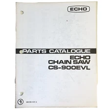1980s Echo Chain Saw CS-900EVL Parts Catalogue Manual Kioritz Vintage Original