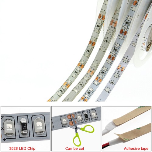 5M 300led/600led 3528 UV Ultraviolet Purple led strip 395nm 120LED/M DC12V - Picture 2 of 8