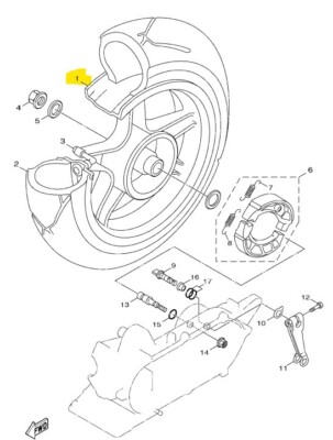 太陽車輪様分 Genuine 5ML-F5168-20-33 Cast Wheel Front for Yamaha Zuma 125 2009