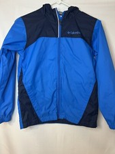 Columbia Youth Medium Blue Jacket Nylon Windbreaker