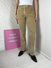 Moncler Trousers Pants Straight Flared Zip Vintage Women  s Velvet Brown Size M