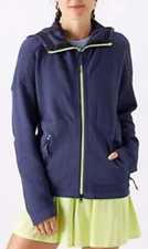 NWT CF7342 Adidas Tennis ZNEHOODY Womens Small Blue Hoodie Full Zip Zip Pockets