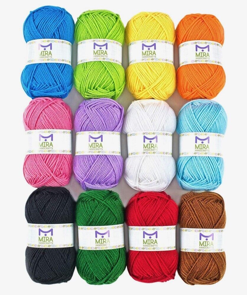 Acrylic Yarn Skeins Large 1.76 Ounce – 12 いつでも送料無料 激安アウトレット K Each Multicolor 50g