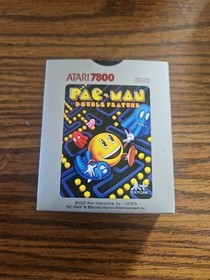 ATARI 7800 PAC-MAN DOUBLE FEATURE VIDEO GAME CARTRIDGE W/ Manual 2025