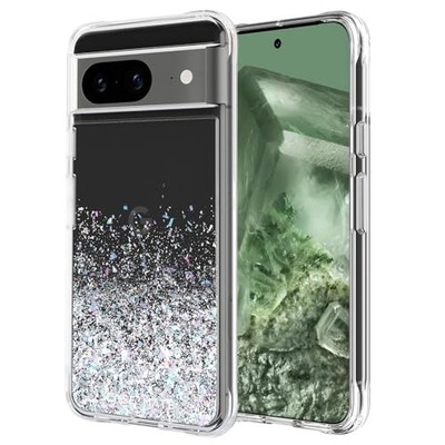 Google Pixel 8 Twinkle Ombre Disco Case, Bling Glitter Shockproof Anti-Scratch
