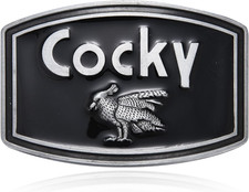 Cocky Belt Buckle Animal Rooster Belt Buckles Men Women, Rectangle Western Booth