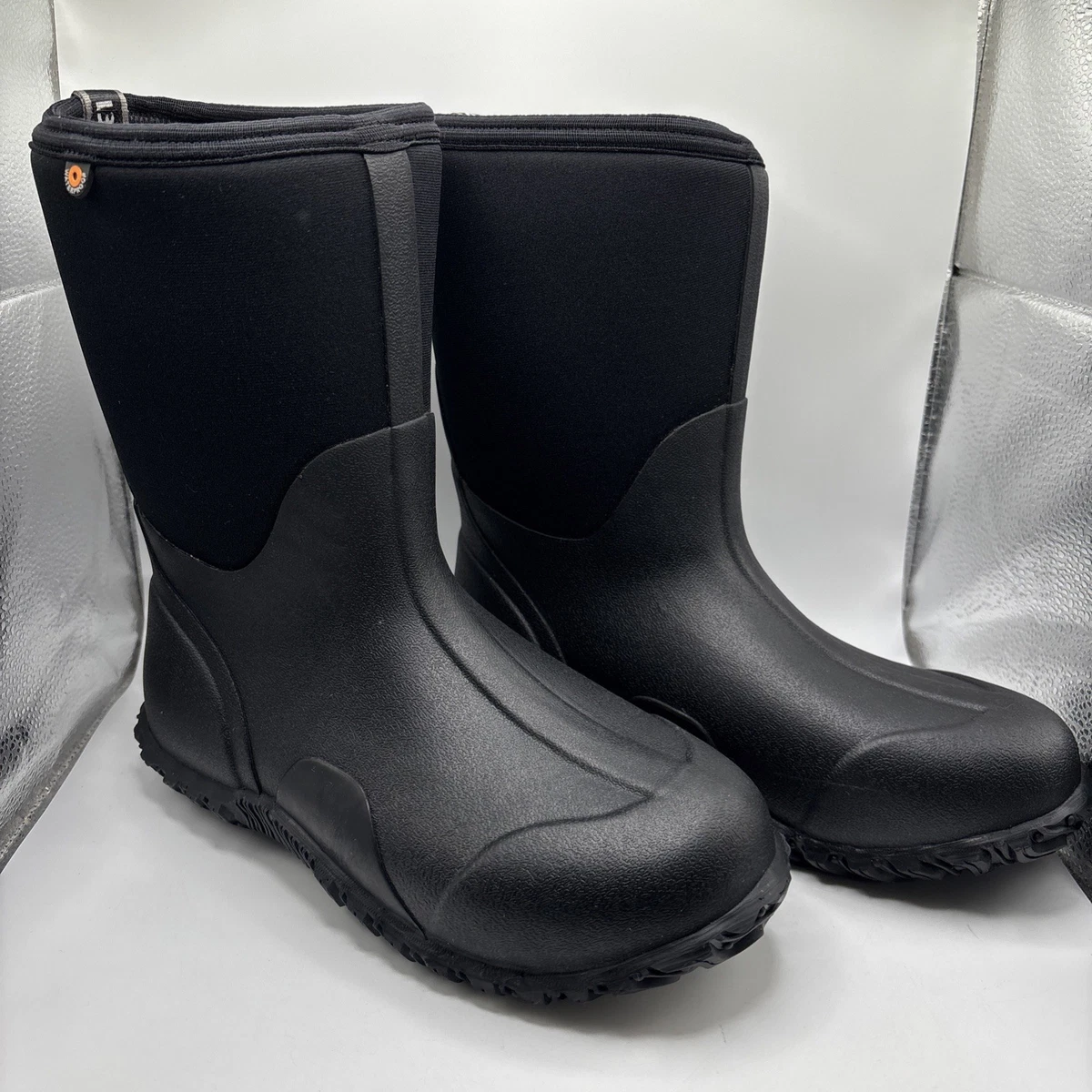 BOGS Men\'s Classic Casual Suede/Rubber Ankle Rain Boots Cognac/Black Size 13 73342_MClassicIIMid_1200x1200.  main image 3