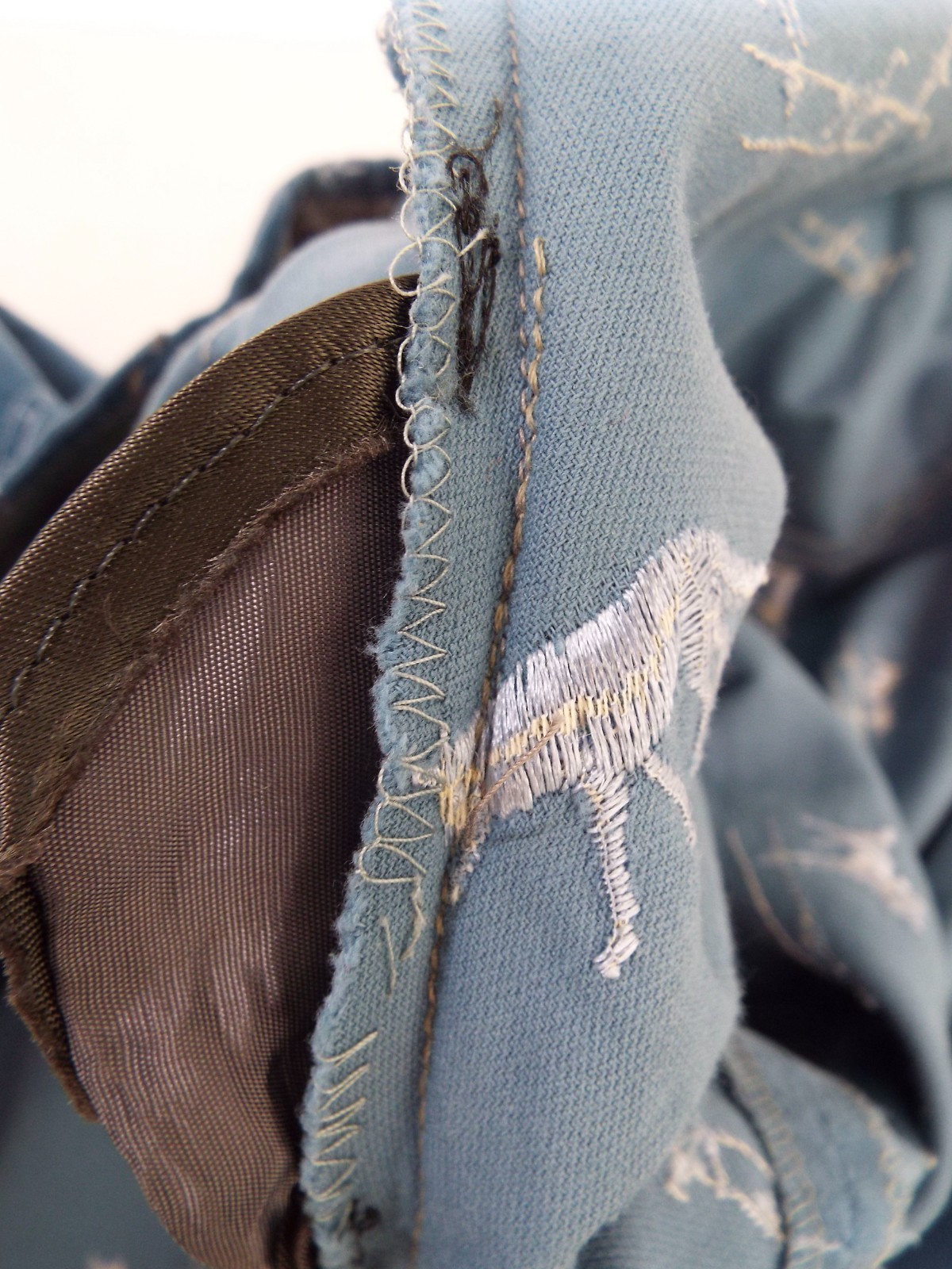 Vintage 1970s De Noyer Blue Cotton Velvet Pant Suit 38 Wolf Lamb James Borynack