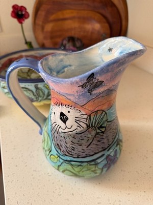 Carmel By The Sea,  Big Sur , Karen Gelf sea-otter hand painted mug Big Sur