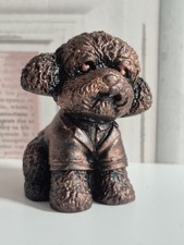 Bichon Frise Poodle Ornament H6cm L5cm Hand Cast & Finished Dog Lover Gift 75g