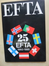 Philatelistische Broschüre "25 Jahre EFTA" aus 1985, Belege und Briefmarken