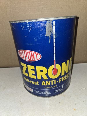 Vintage 50s/60s DuPont Zerone Anti-Freeze Gallon Metal Can,Wilmington,Delaware