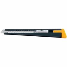 Metal Body Slide Mechanism Utility Knife w/ Blade Snapper - Black/Yellow