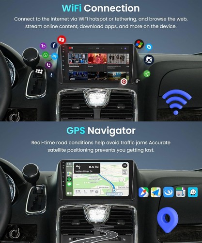 4+64GB Android 15 Car Stereo Dodge Grand Caravan 08–20 Chrysler T&C CarPlay GPS - Picture 3 of 7
