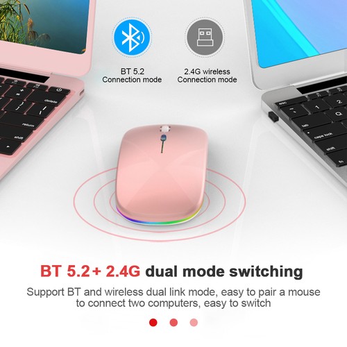 BT5.2 PC Maus Kabellos USB Wireless Mouse Gaming Computer Notebook Leise 2.4G - Bild 11 von 16