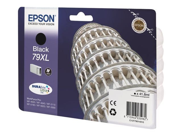 Plus de panne d'encre avec Epson Tower of Pisa Encre Noire XL haute capacité de 2600 pages
