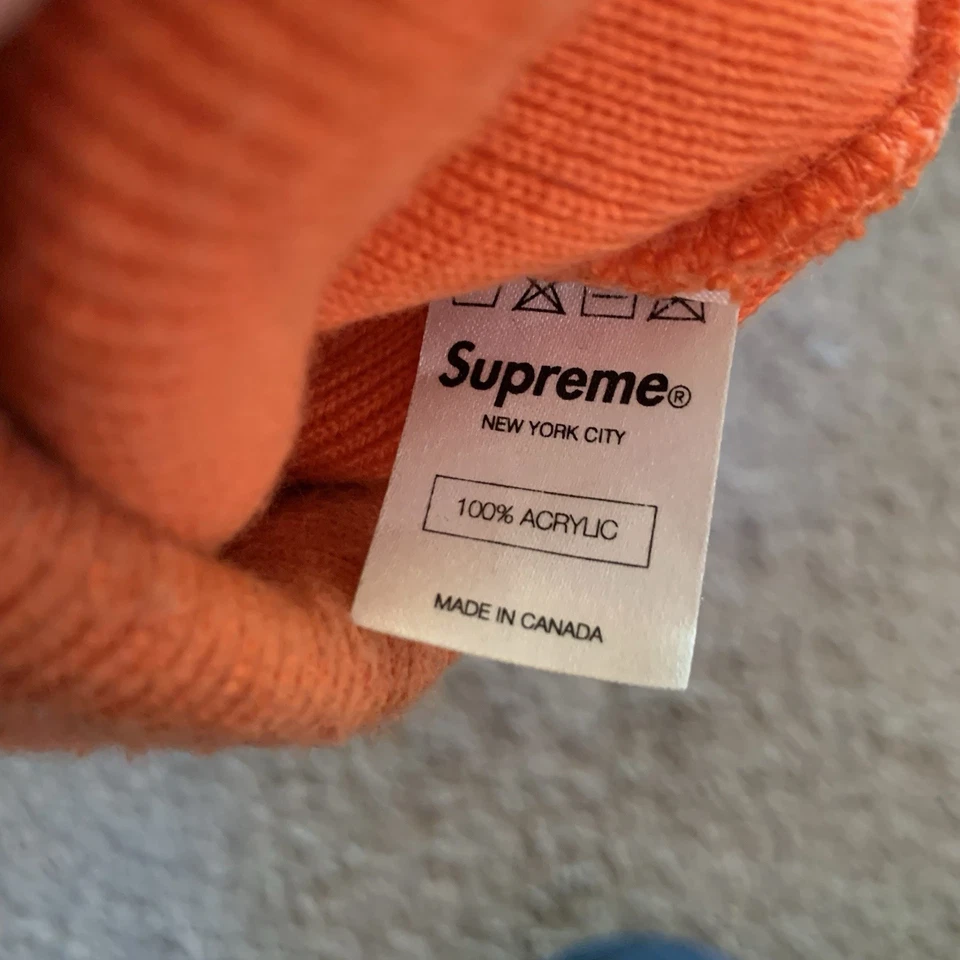 FW12 Supreme x Independent UCK THE REST Orange beanie vintage Very Rare Hat 2012 - Image 4 of 4