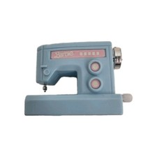 Vintage Barbie Macau BLUE WIND UP SEWING MACHINE Doll Toy Accessory Works 