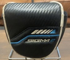 Ping Sigma 2 Mallet Putter Golf Head Cover Black / Blue / White Lightly Used