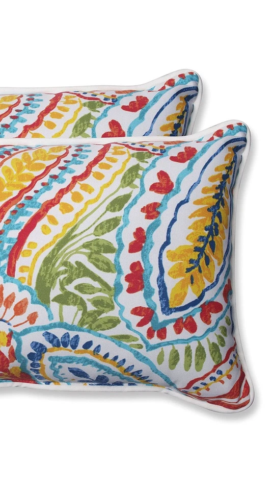 Almohada de cachemira para interiores/exteriores, relleno de felpa, resistencia a la intemperie y a la decoloración... Foto 3 de 4