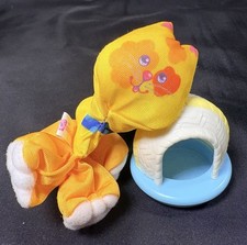 Vintage Fisher Price Smooshees Itty Bitty Kitty Cat Mini Plush Toy w/ House 80s