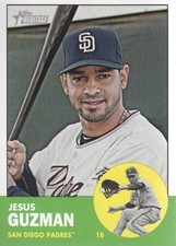 2012 Topps Heritage Baseball Card #410 Jesus Guzman