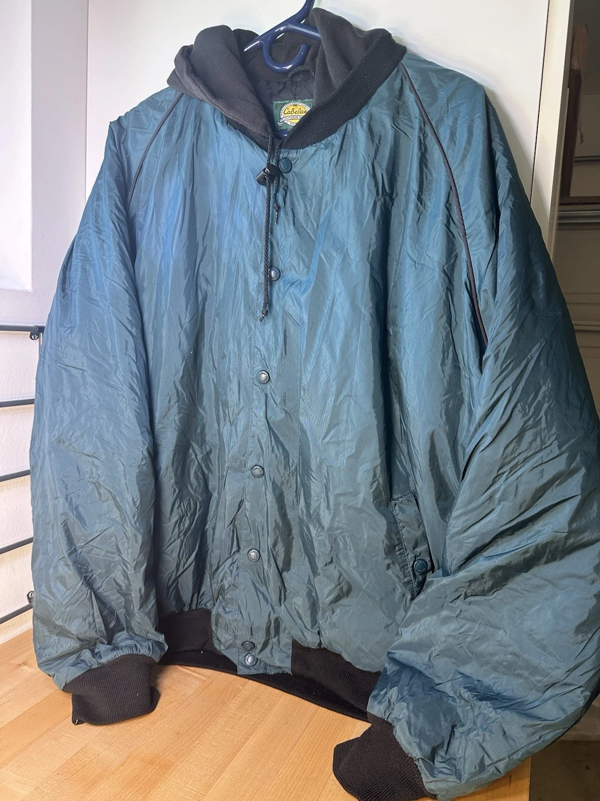 Vintage Cabela’s Insulated Windbreaker Hoodie Bomber Jacket - Men’s - XL Tall