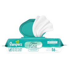 pampers aqua pure baby wipes 56 ct OLD 56 Count Pack of 1 