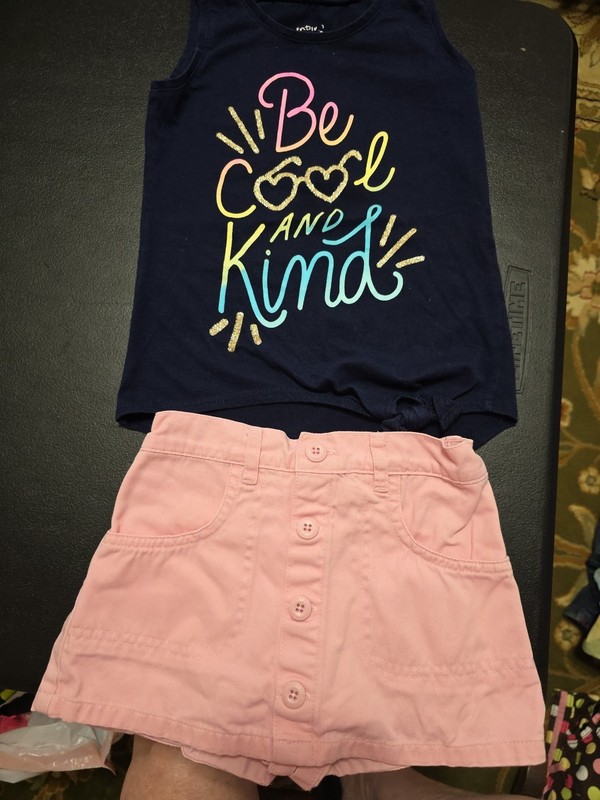 Girls Sz 4 Skorts And Tank Top Outfit