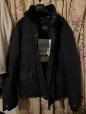 £189 Nwot Schott Black Flyers Intermediate Army Type-U Parka Navy Coat size L Me