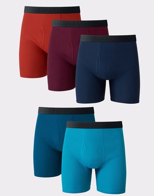 Hanes Boxer Briefs 5-Pack Underwear Ultimate Mens Soft Breathable Tagfree Cotton